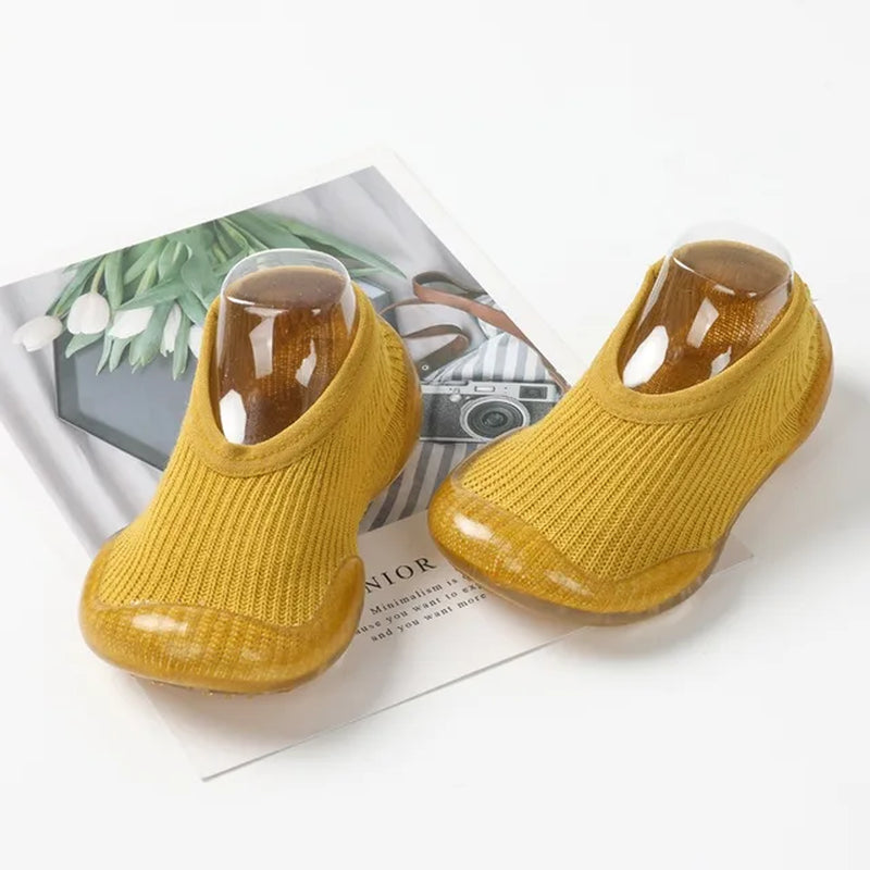 Newborn Baby Boys Girls Socks Shoes Unisex Non-Slip Floor First Walkers Kids Soft Rubber Sole Infant Toddler Solid Color Shoes