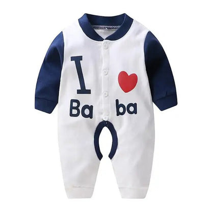 Newborn Baby Boys Girls Romper Cartoon Print Cotton Long Sleeve Jumpsuit Infant Clothing Pajamas Toddler Baby Clothes Outfits