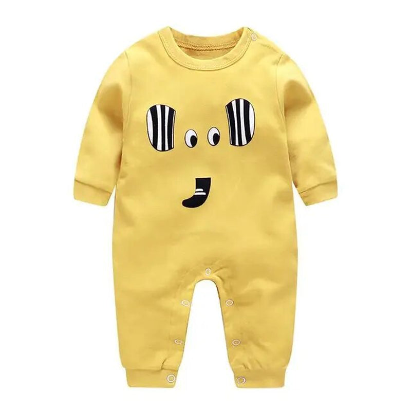 Newborn Baby Boys Girls Romper Cartoon Print Cotton Long Sleeve Jumpsuit Infant Clothing Pajamas Toddler Baby Clothes Outfits