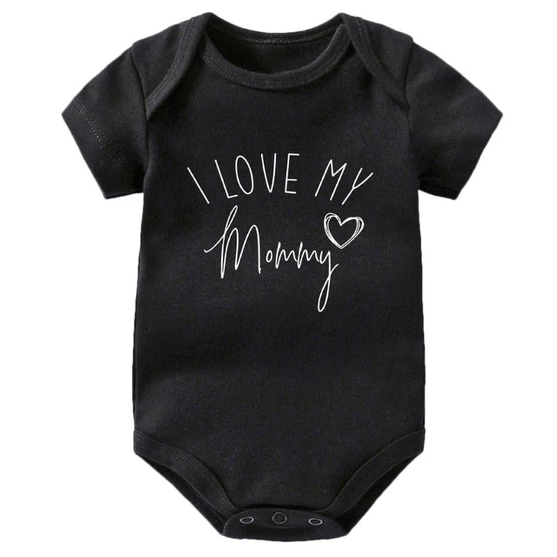 I Love My Uncle/ Aunt/Grandpa/Grandma Baby Announcement Clothes Newborn Baby Short Sleeve Bodysuits Casual Baby Boy Girl Onesies