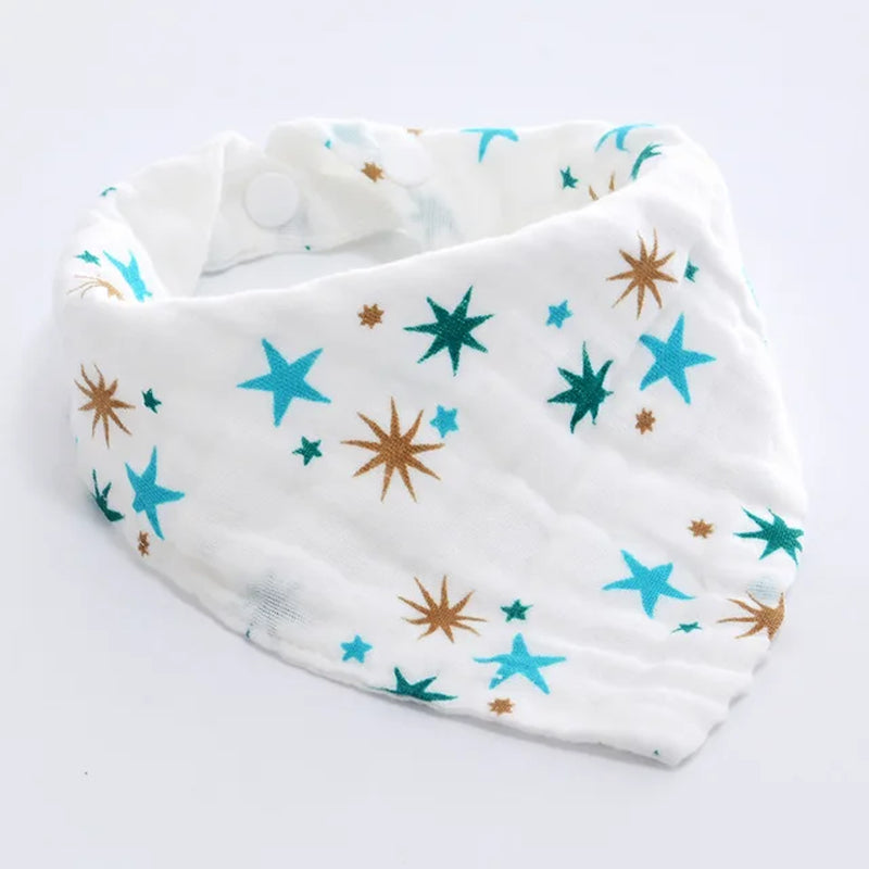 5Pcs/Lot Musiln Cotton Baby Bibs 4 Layers Girls Boys Babador Bandana Bibs Bebe Triangle Feeding Burp Cloth Bebe Collar Scarf