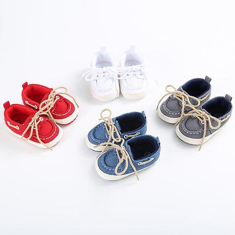 Baby Shoes Boy Girl Newborn Soft Soles Canvas Crib Soft Sole Shoe Sneakers 0-18M