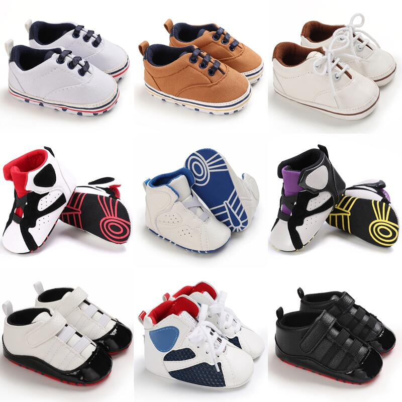 Classic Fashion Baby Shoes Casual Shoes Boys and Girls Soft Bottom Baptism Shoes Sneakers Freshman Comfort First Walking Shoes